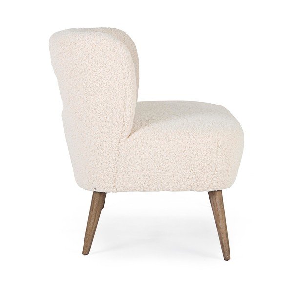 Kreemikas kunstkarusnahast diivan 115 cm Cortina - Bizzotto-image-3