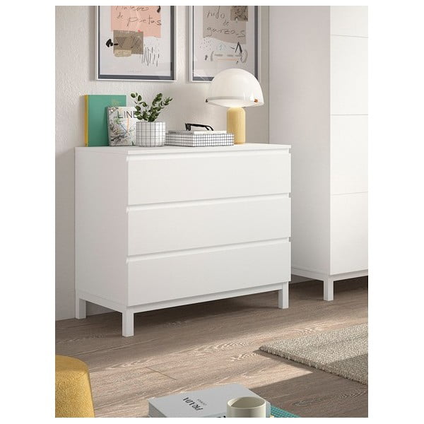 Valge laste kummut 99x89x57 cm Eva - Vipack-image-1