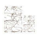 Valged-pruunid vannitoamatid 2tk komplektis 60x100 cm Marble – Mila Home