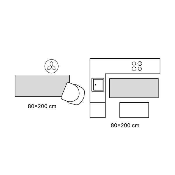 Oranž-hall pestav vaip 80x200 cm Blocks of Fun - Vitaus-image-3