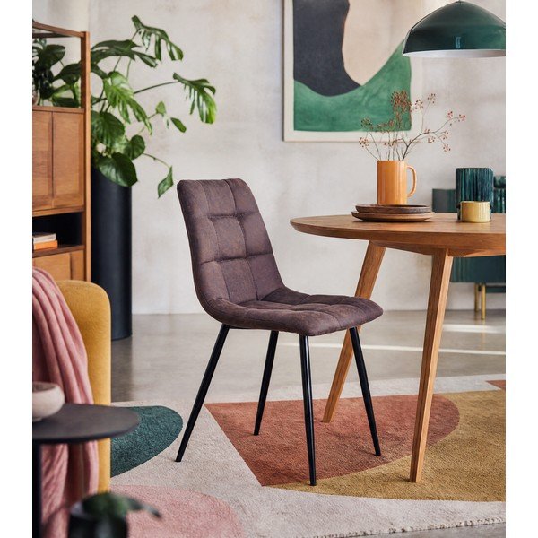 2 tumepruunist söögitooli komplekt Middelfart - House Nordic-image-1