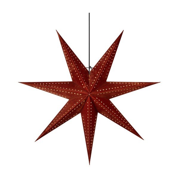 Červená vánoční závěsná světelná dekorace Markslöjd Embla, výška 75 cm