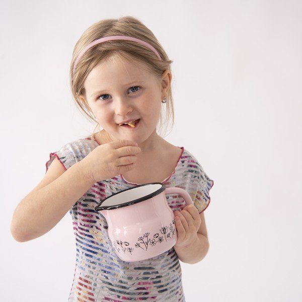 Roosa emailkannu Meadow, 800 ml Belly - Orion-image-1