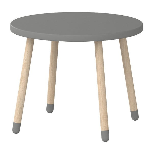 Šedý dětský stolek Flexa Dots, ø 60 cm