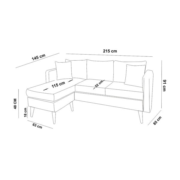 Hall nurgadiivan (vasak nurk) Sofia - Artie-image-3
