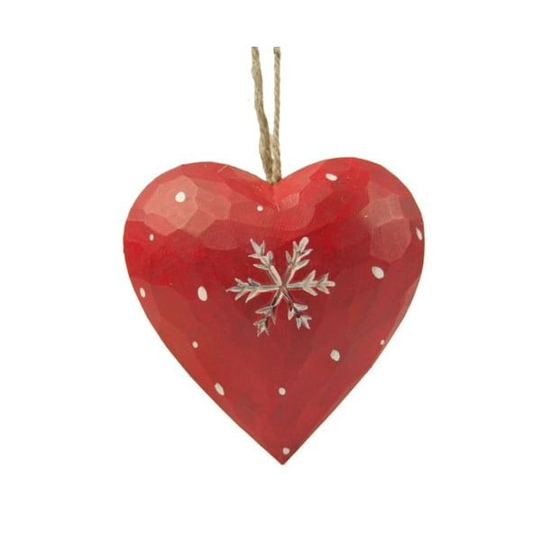Červená závěsná dekorace ve tvaru srdce Antic Line Heart