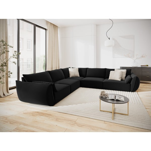 Must sametist nurgadiivan Vanda - Mazzini Sofas-image-1