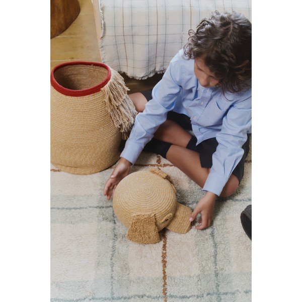 Beež kangast laste mänguasjakorv 40x30x55 cm Luna - Lorena Canals-image-3