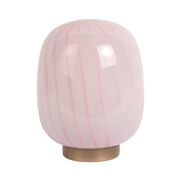 Heleroosa lauavalgusti klaasist varjuga (kõrgus 20 cm) Summer Globe - Leitmotiv