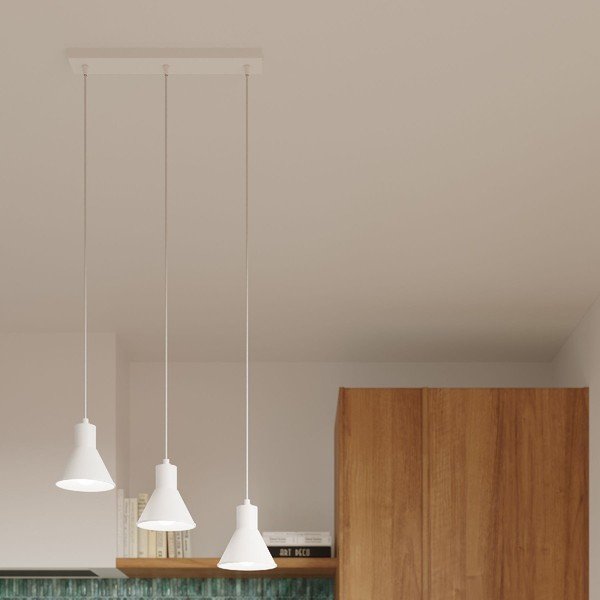 Valge ripplamp metallist varju 45x14 cm Martina - Sollux-image-3