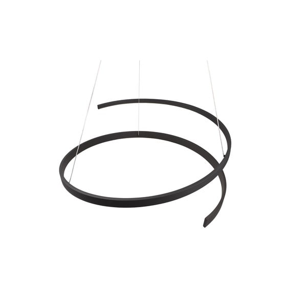 Must LED rippvalgusti hääljuhtimise/mobiilirakenduse juhtimisega, metallist varjuga ø 75 cm Cinardi - CINQUE-image-1
