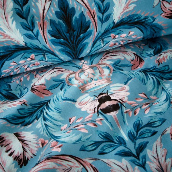 Sinine damastist üheinimesevoodipesu 135x200 cm Bridgerton - Catherine Lansfield-image-3