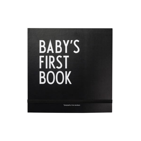 Mustanahaliste laste mälestusraamat Baby's First Book - Design Letters