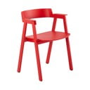 Punane söögitool tammepuidust käetugedega Flip - Gazzda