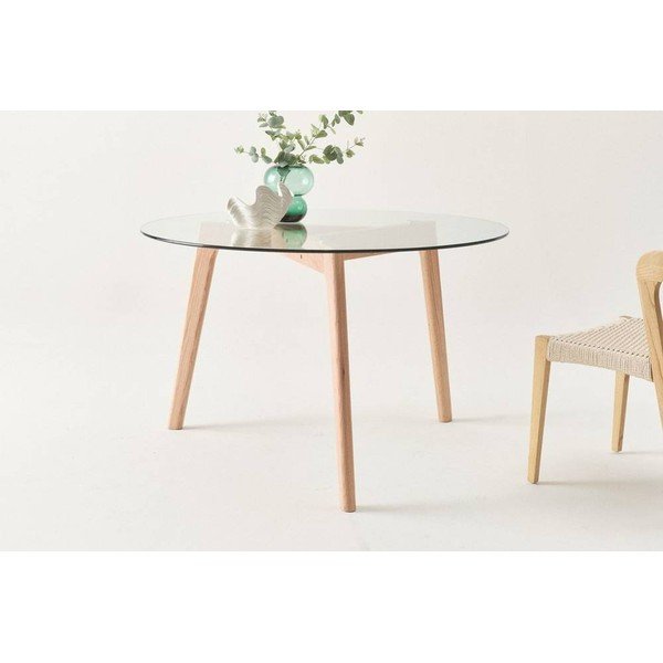 Ümmargune tammepuust söögilaud ø 120 cm Malevik - Jotex-image-2