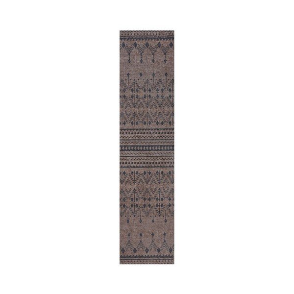 Pruuni värvi pestav vaibajooksja 57x230 cm MATCH NIKO JUTE LOOK - Flair Rugs