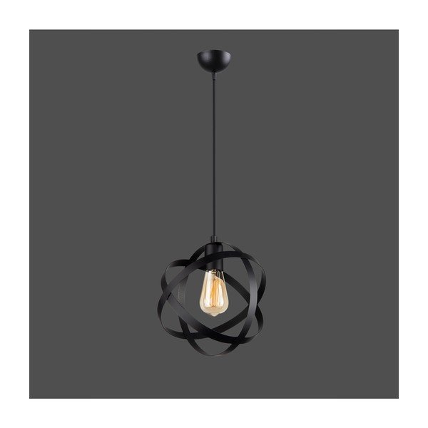 Mustast metallist rippvalgusti Lama - Squid Lighting-image-1