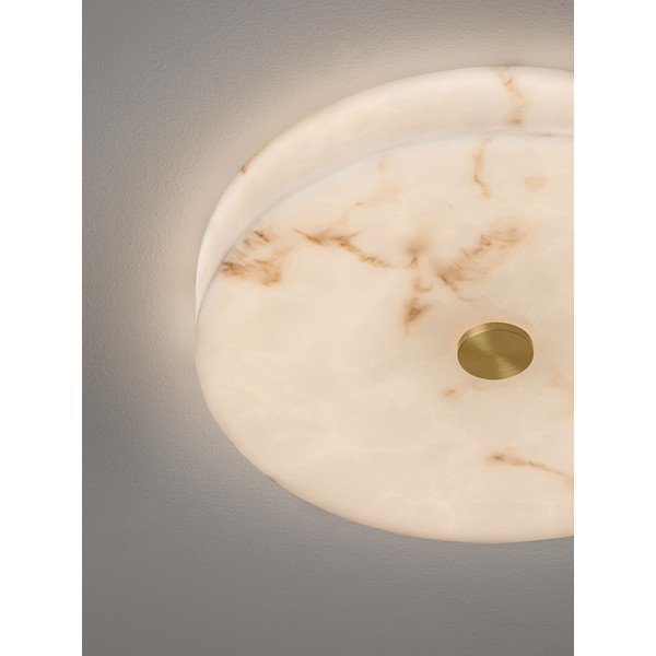 Kreemikas/messingvärvi LED-laevalgusti, millel on kivist dekoor ja mis on hämardatav valgustugevus. Serita - Nova Luce-image-2