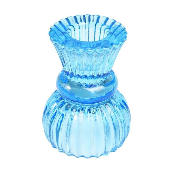 Madal sinisest klaasist küünlajalg - Rex London-image-1