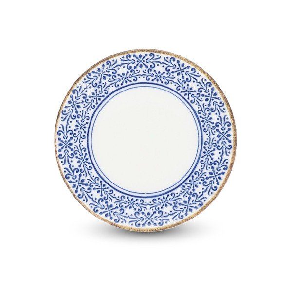 Valge/sinine portselanist magustoidutaldrik ø 16 cm Azul - BonBistro