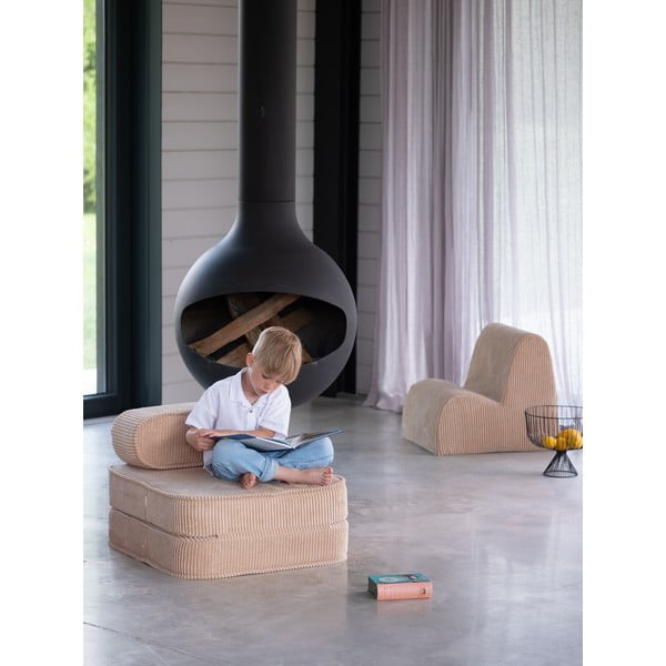 Helepruun velvetist laste tugitool Flip - Wigiwama-image-3