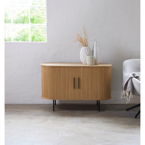 Tammespoonist lükandustega kummut 120x76x45 cm. Nola - Unique Furniture-image-1