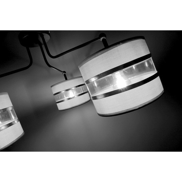 Valge laevalgusti tekstiilist varjuga ø 20 cm Andy - Candellux Lighting-image-3