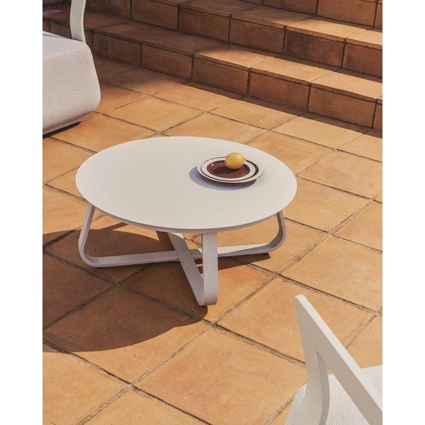 Metallist ümmargune aiakohvilaud ø 80 cm Tamaris - Kave Home-image-1