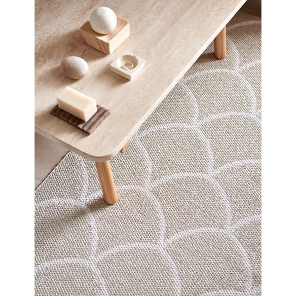 Kreem sise/välisvaip 70x50 cm Kotte Linen – Pappelina-image-3