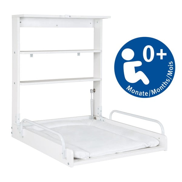 Valge seinale kinnitatav mähkimislaud Vogeltanz – Roba-image-4