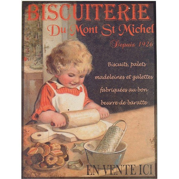 Metallist silt 35x37 cm Biscuiterie St Michel – Antic Line