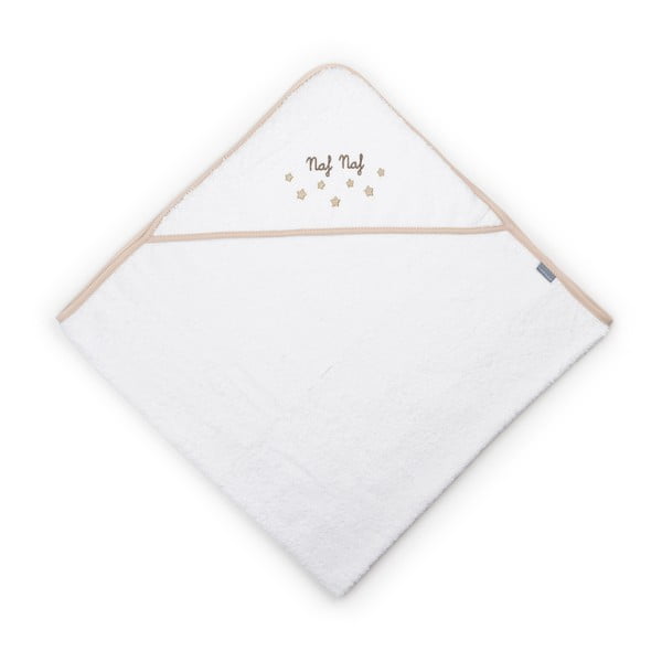 Dětská osuška ze 100% bavlny s kapucí Naf Naf Stars, 100 x 100 cm