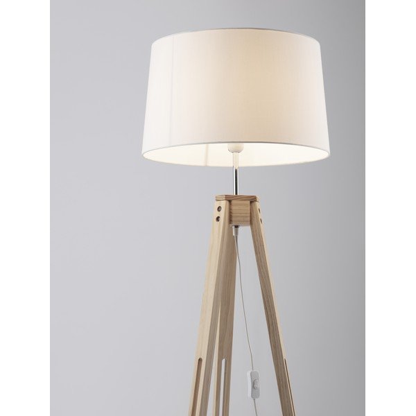 Valge/naturaalne põrandalamp (kõrgus 145 cm) Leroy - Nova Luce-image-2