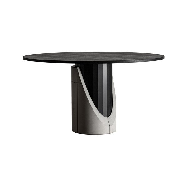 Ümmargune söögilaud tammeplaadiga 140x140 cm Sharp - Lyon Béton-image-2