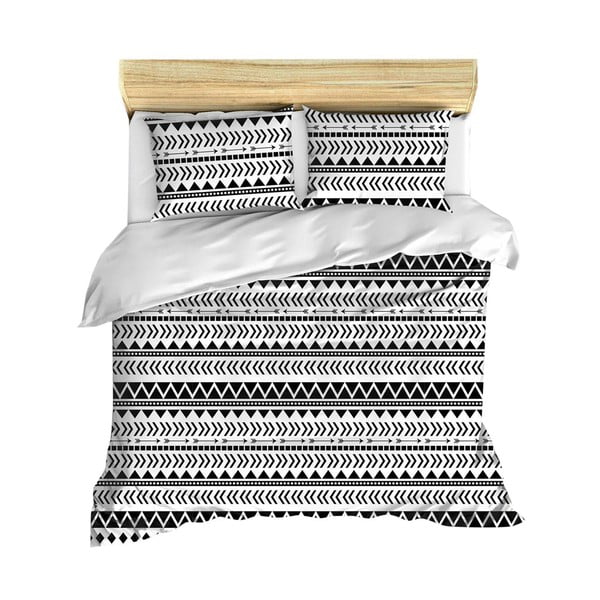 Valge/must kahekohaline voodipesu 200x200 cm Artec - Mijolnir