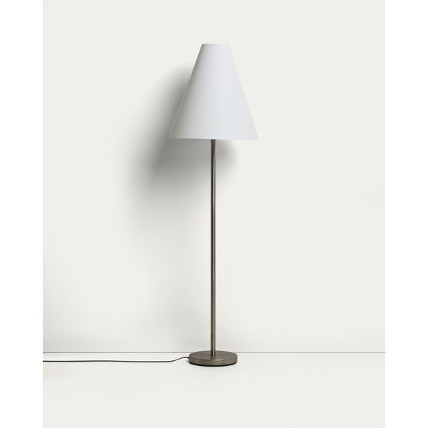 Hõbedane põrandalamp tekstiilist varjuga (kõrgus 153 cm) Navat - Kave Home-image-3