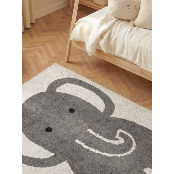 Hall/kreemikas pestav/käsitsi kootud puuvillane lastevaip 140x200 cm Snuggle Emil - Hanse Home-image-2