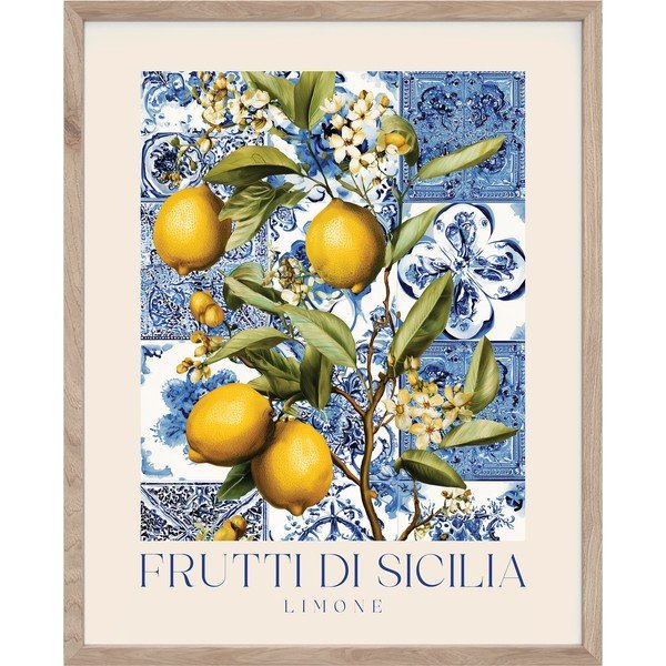 Trükitud pilt raamiga 40x50 cm Sicilia - Styler