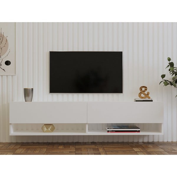Valge TV-alus 141x31x30 cm Arges - Kalune Design-image-4