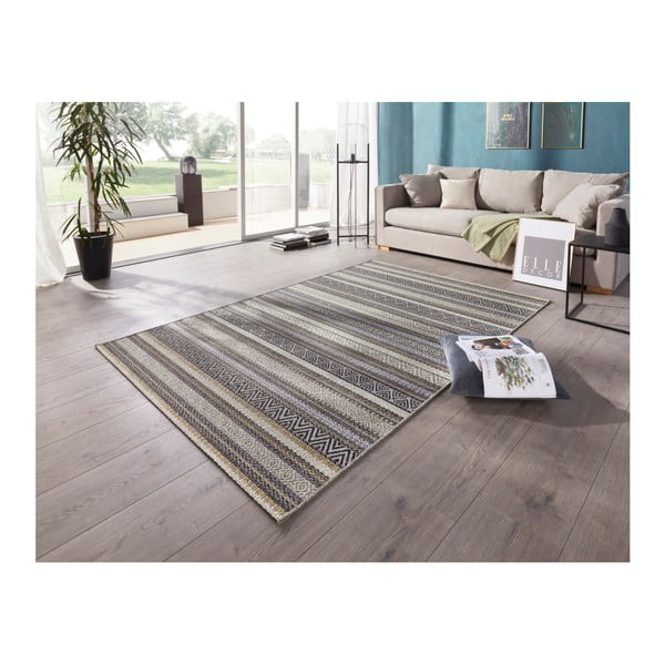 Modrý koberec vhodný i na ven Elle Decoration Bloom Rodez, 80 x 150 cm-image-1