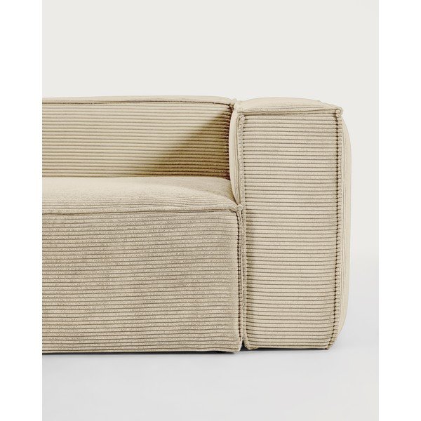 Beež kordvelvetist diivan 210 cm Blok - Kave Home-image-2