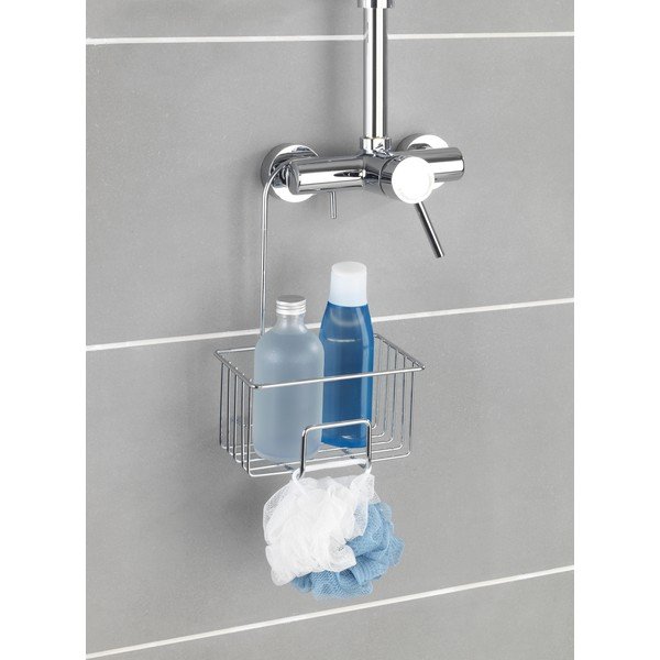 Hõbedane roostevabast terasest rippuv vannitoariiul Milito - Wenko-image-1