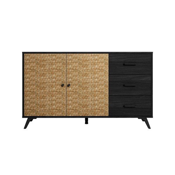 Must/loomulik madal kapp 136x81 cm Hanoi - Marckeric
