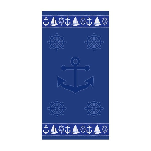 Sinine puuvillane rannarätik 70x140 cm Anchor - B.E.S.