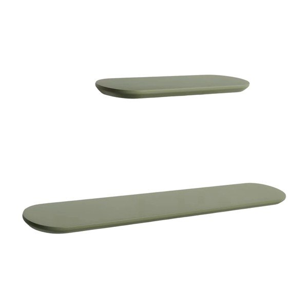 Rohelised riiulid 2tk komplektis 55 cm Arely - Kave Home