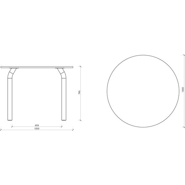 Ümmargune söögilaud tammepuust pealispinnaga, ø 100 cm Meko - noo.ma-image-3