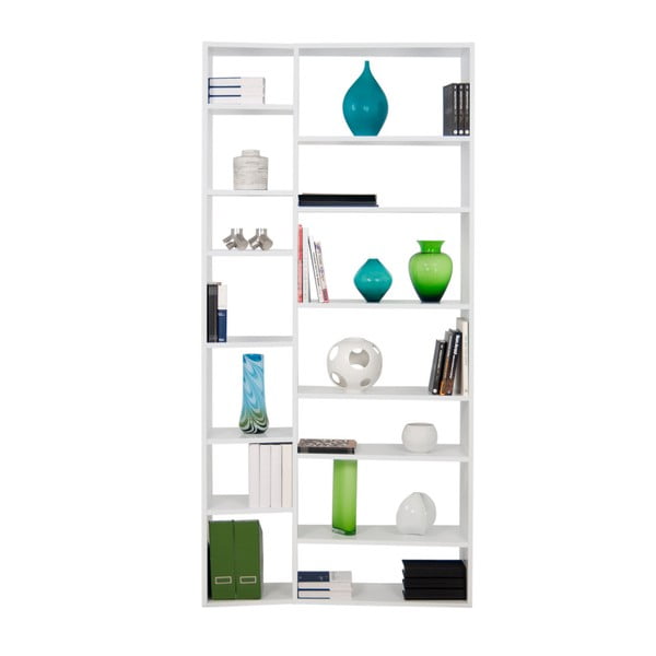 Valge raamaturiiul 108x224 cm Valsa – TemaHome-image-4