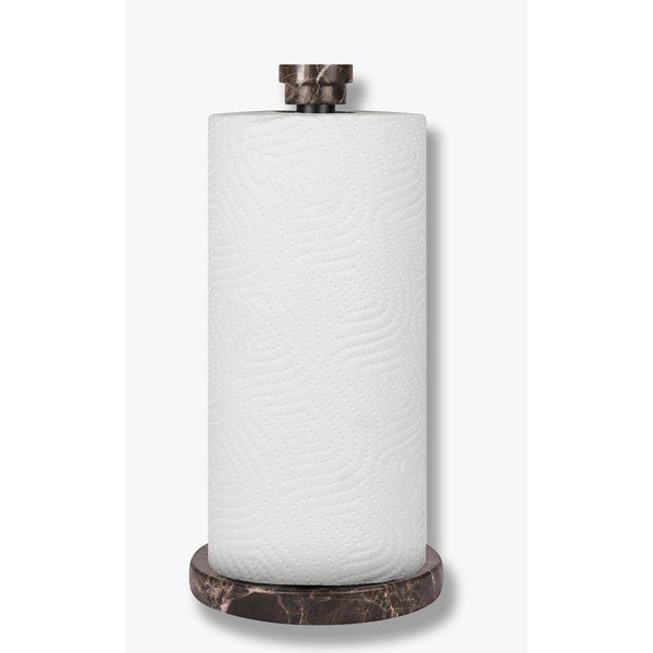 Tumepruun marmor majapidamispaberi stend ø 12,5 cm Marble – Mette Ditmer Denmark-image-1