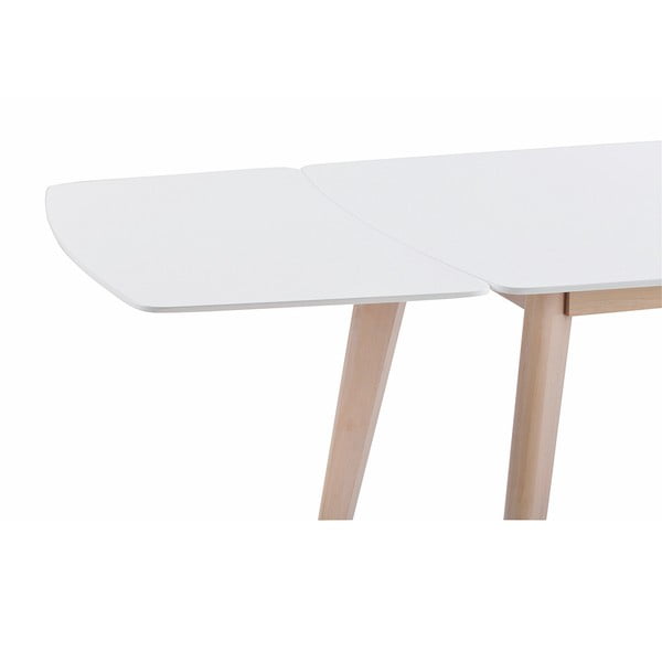 Bílá dřevěná přídavná deska k jídelnímu stolu Folke Sanna, 45 x 90 cm