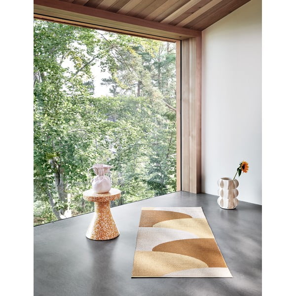 Ookerkollane sise/välisvaip 70x90 cm Hill Ochre Pale Yellow – Pappelina-image-3